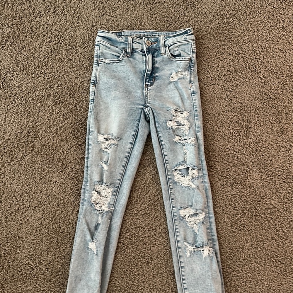 american eagle skinny jeans light blue